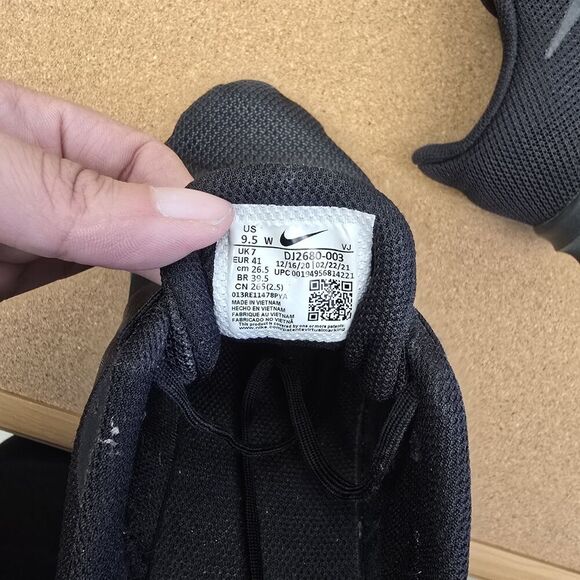 Nike Men's Downshifter 10 DJ2680-003 Black Sneakers Size 9.5 (S5) - Picture 7 of 7